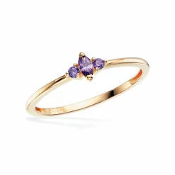 SCROUPLES RING 8 KARAT GULD MED LILLA ZIRKONIA - 713473