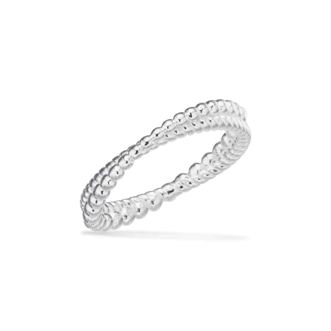 SCROUPLES RING PIGE SØLV MED KUGLER OG SNOET - 729842