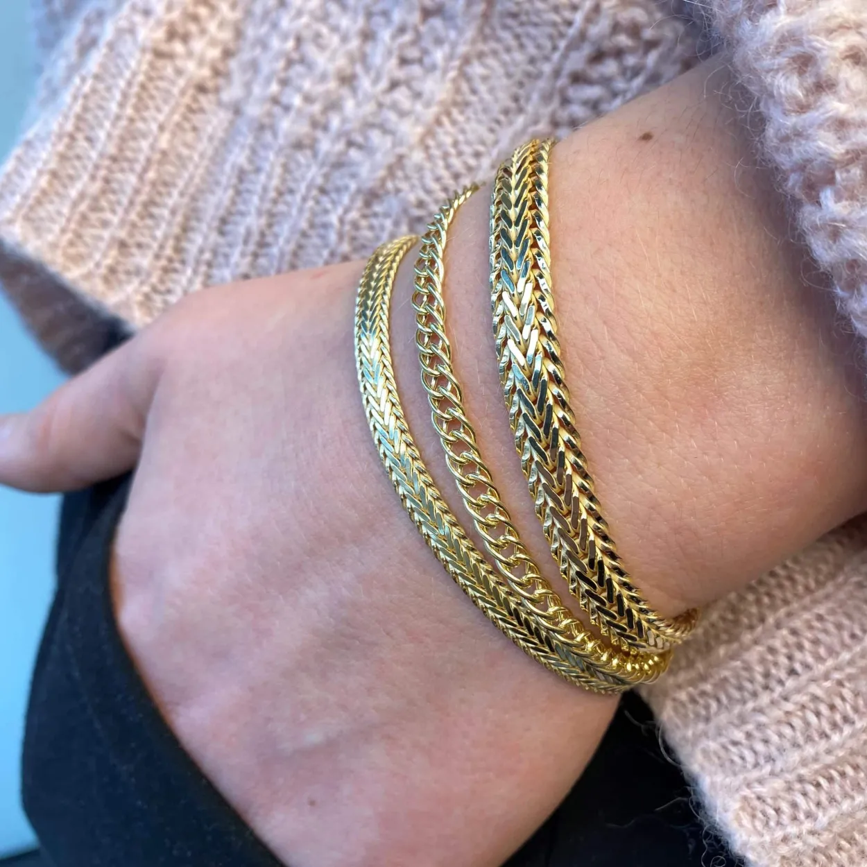 SCROUPLES SØLV FORGYLDT ARMBÅND - 610692