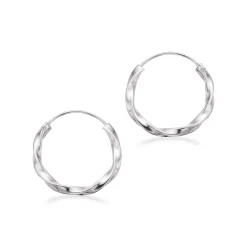 SCROUPLES SØLV ØRERINGE CREOL SNOET 18 MM - 193942
