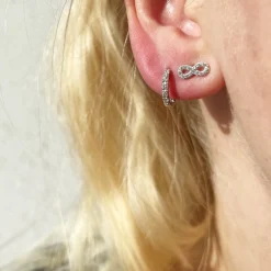 SCROUPLES SOHO CREOLER SØLV MED SYNTETISK ZIRKONIA 12 MM - 156192