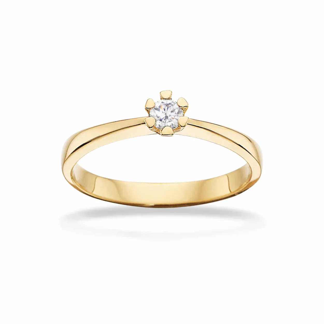 SCROUPLES VIDA RING 8 KARAT GULD MED BRILLANT 0,10 CARAT - 7813,10