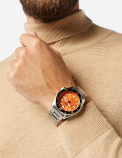 SEIKO 5 SPORT STYLE AUTOMATIK MED ORANGE SKIVE - SRPD59K1