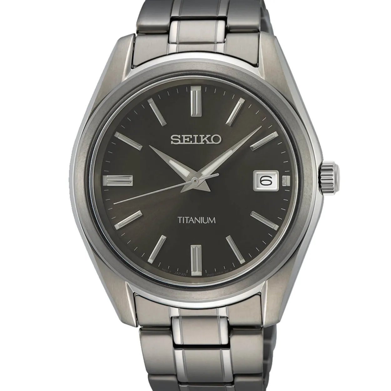 SEIKO UR HEER TITANIUM MED LÆNKE - SUR375P1