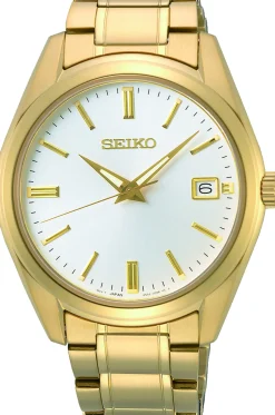 SEIKO UR HERRE GULD FARVET MED LÆNKE - SUR314P1