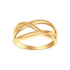 SIERSBØL RING 8 KARAT GULD MED SNONINGER - 10830220300