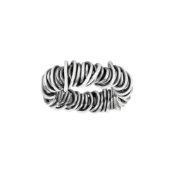 SIERSBØL SHAPE RING SØLV OXYDERET TRÅD - 112 017