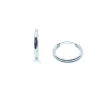 SØLV BLANK CREOL RHODINERET DIAMETER 16 MM BREDDE 1,50 MM