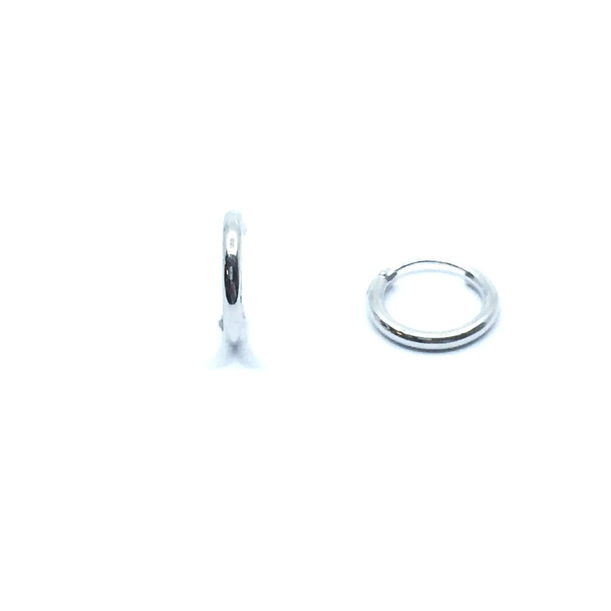 SØLV BLANK CREOL RHODINERET DIAMETER 12 MM BREDDE 1,50 MM
