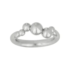 SØLV RING MED KUGLER 17 MM