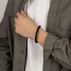 SON OF NOA ARMBÅND SORT KALVESKIND 19 CM - 80970259119