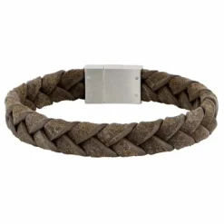 SON OF NOA LÆDER ARMBÅND FLET GRÅ 23 CM - 80970239323
