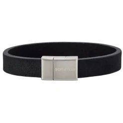 SON OF NOA SORT LÆDER ARMBÅND 21 CM - 897 004-BLACK21