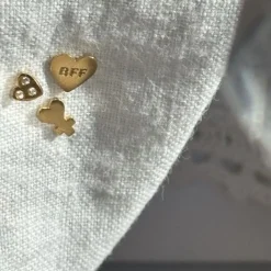 STINE A SØLV FORGYLDT ØRERINGE LOVE - 1365-02-S