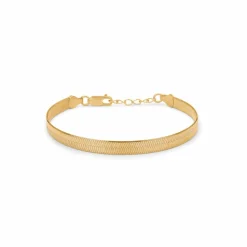 STUDIO Z COBRA HERRINGBONE ARMBÅND SØLV FORGYLDT - 7250318