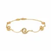 STUDIO Z CURIOS ARMBÅND FORGYLDT SØLV MED LYSEBLÅ STEN - 7257871