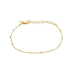 SUSANNE FRIIS BJØRNER ARMBÅND FORGYLDT MED KUGLER 16-20CM - 1831-2-20