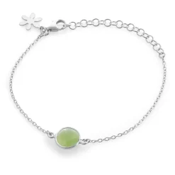 SUSANNE FRIIS BJØRNER ARMBÅND SØLV MED 10MM PHRENIT - 1574-1-116