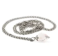 TROLLBEADS FANTASIKÆDE MED ROSAKVARTS 80CM - TAGFA-00077
