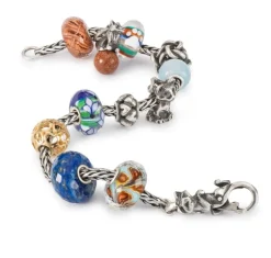 TROLLBEADS GLASKUGLE BLÅ IRIS - TGLBE-20384