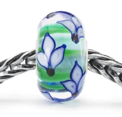 TROLLBEADS GLASKUGLE BLÅ IRIS - TGLBE-20384