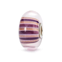 TROLLBEADS GLASKUGLE STJERNESTØV STRIBE - TGLBE-10425