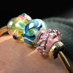 TROLLBEADS PINK FLOWER BEAD- TGLBE-20395