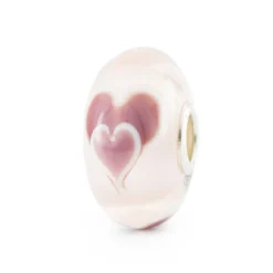 TROLLBEADS 'VALENTINES HJERTE' GLAS KUGLE - TGLBE-20315